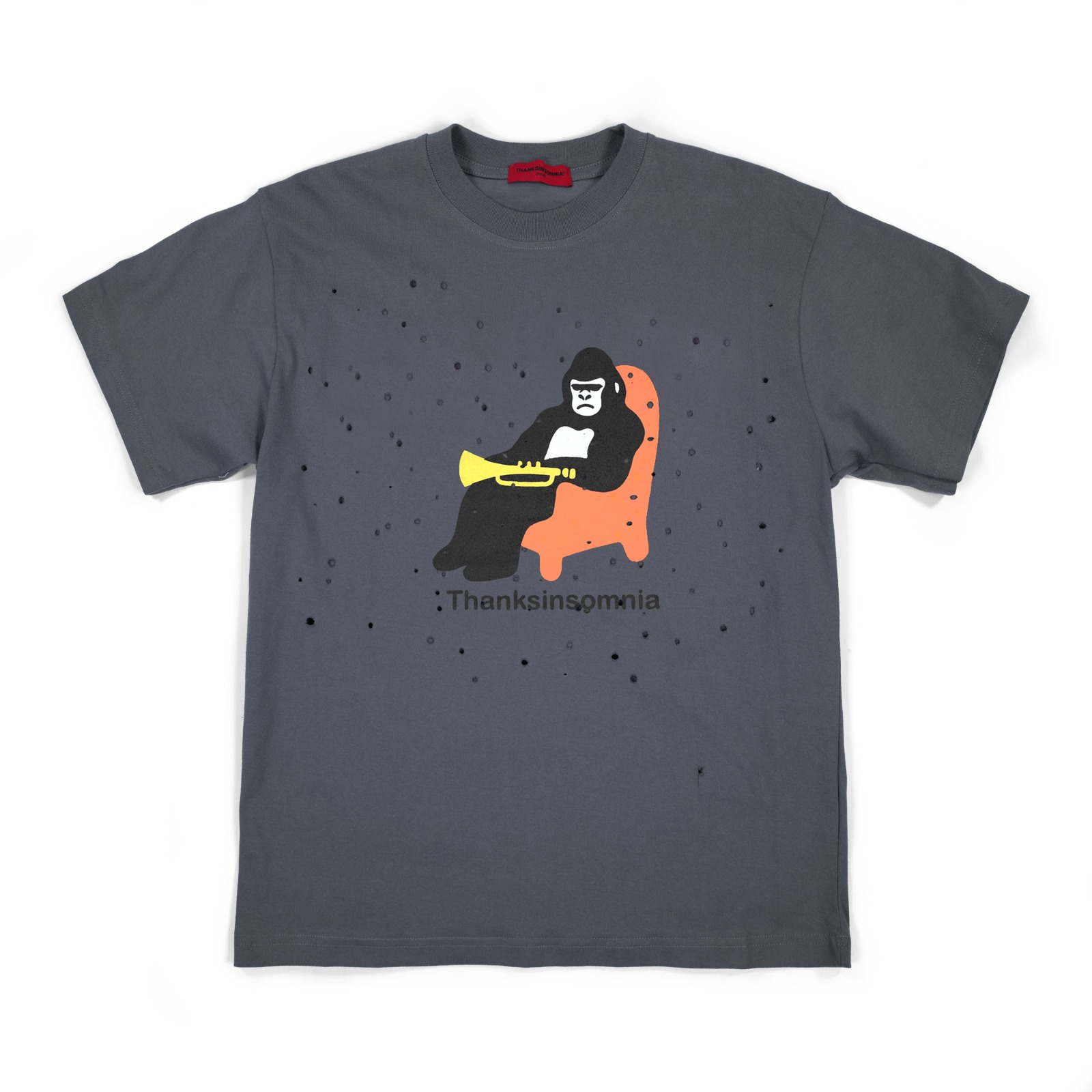 Tshirt Kairy Grey - Distressed Thanksinsomnia