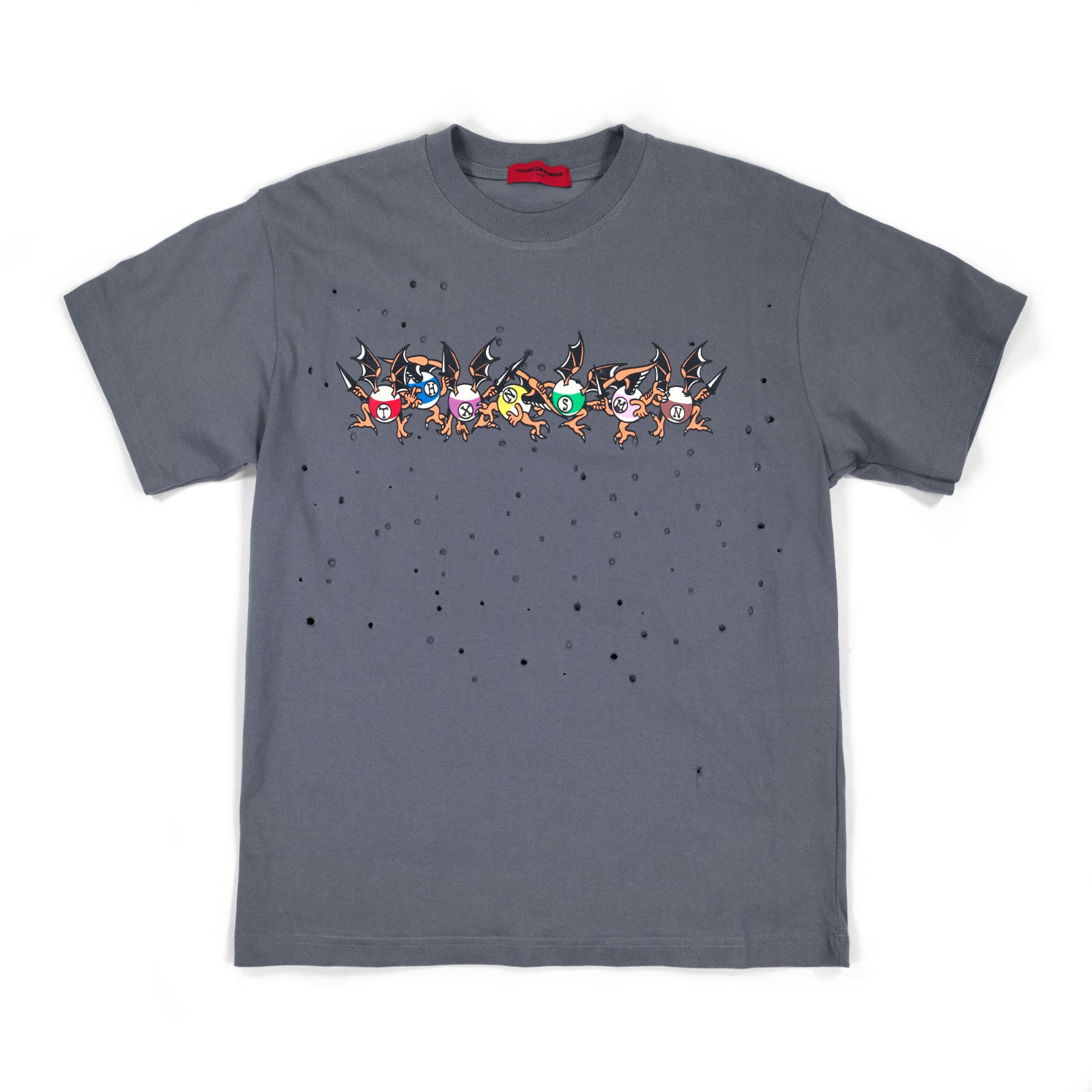 Tshirt Kaveryne Grey - Distressed Thanksinsomnia
