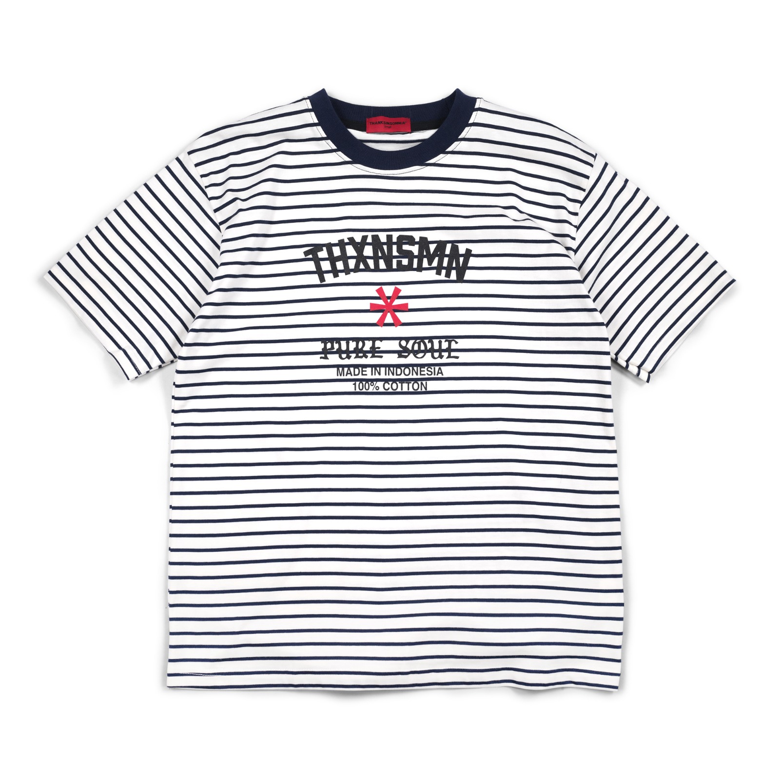 Tshirt Lucille White Navy Stripe Thanksinsomnia