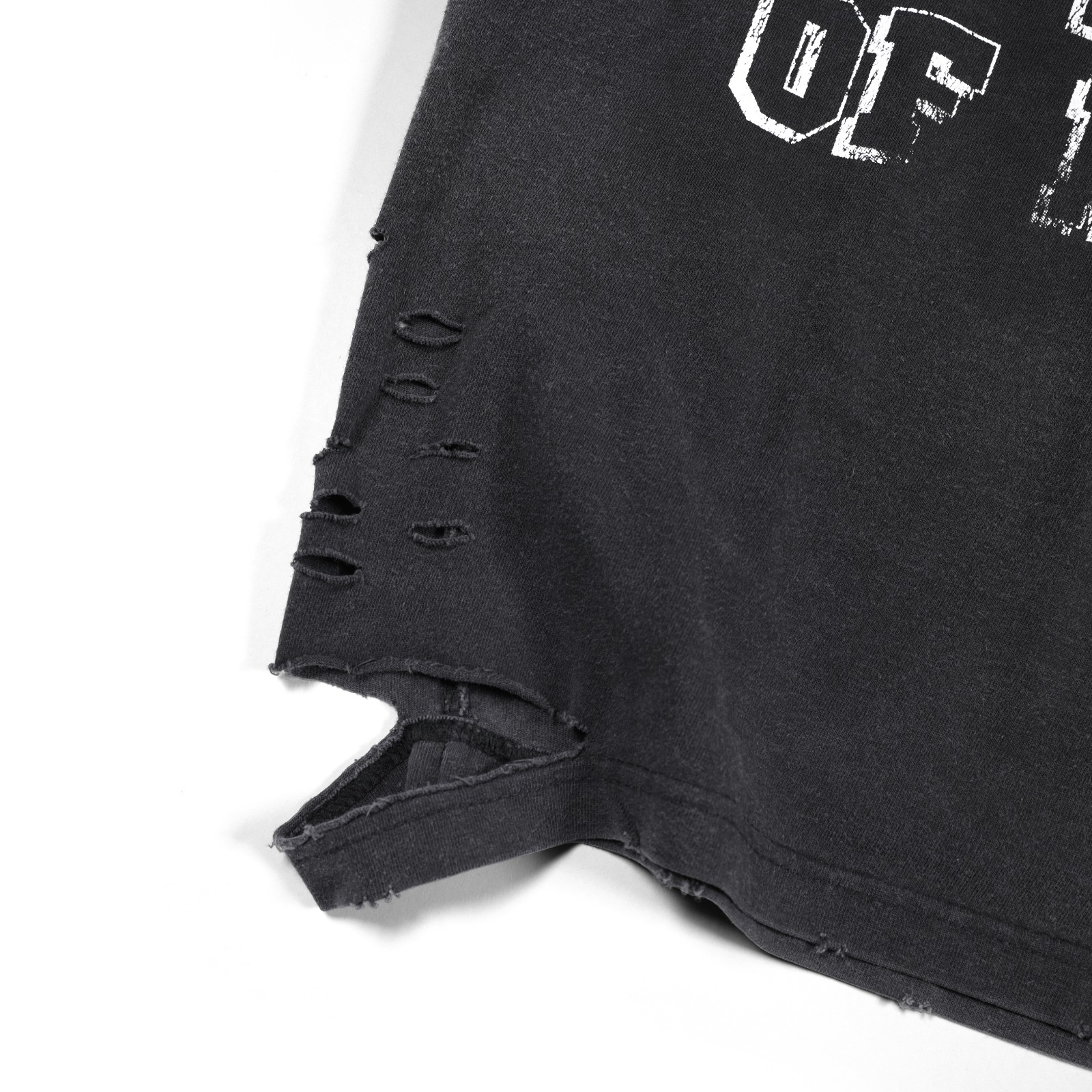 Tshirt Octaline Black Wash Distressed Thanksinsomnia