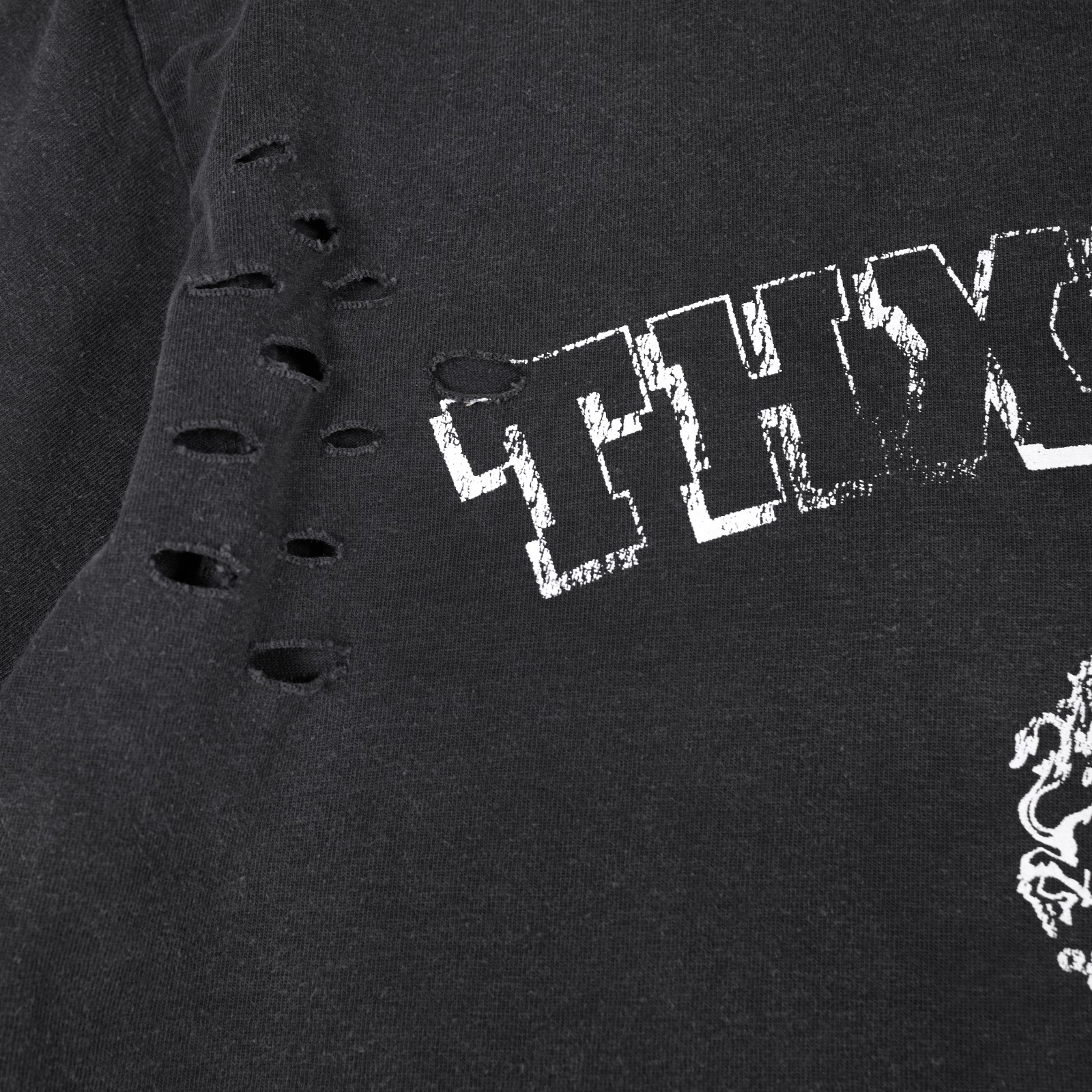 Tshirt Octaline Black Wash Distressed Thanksinsomnia