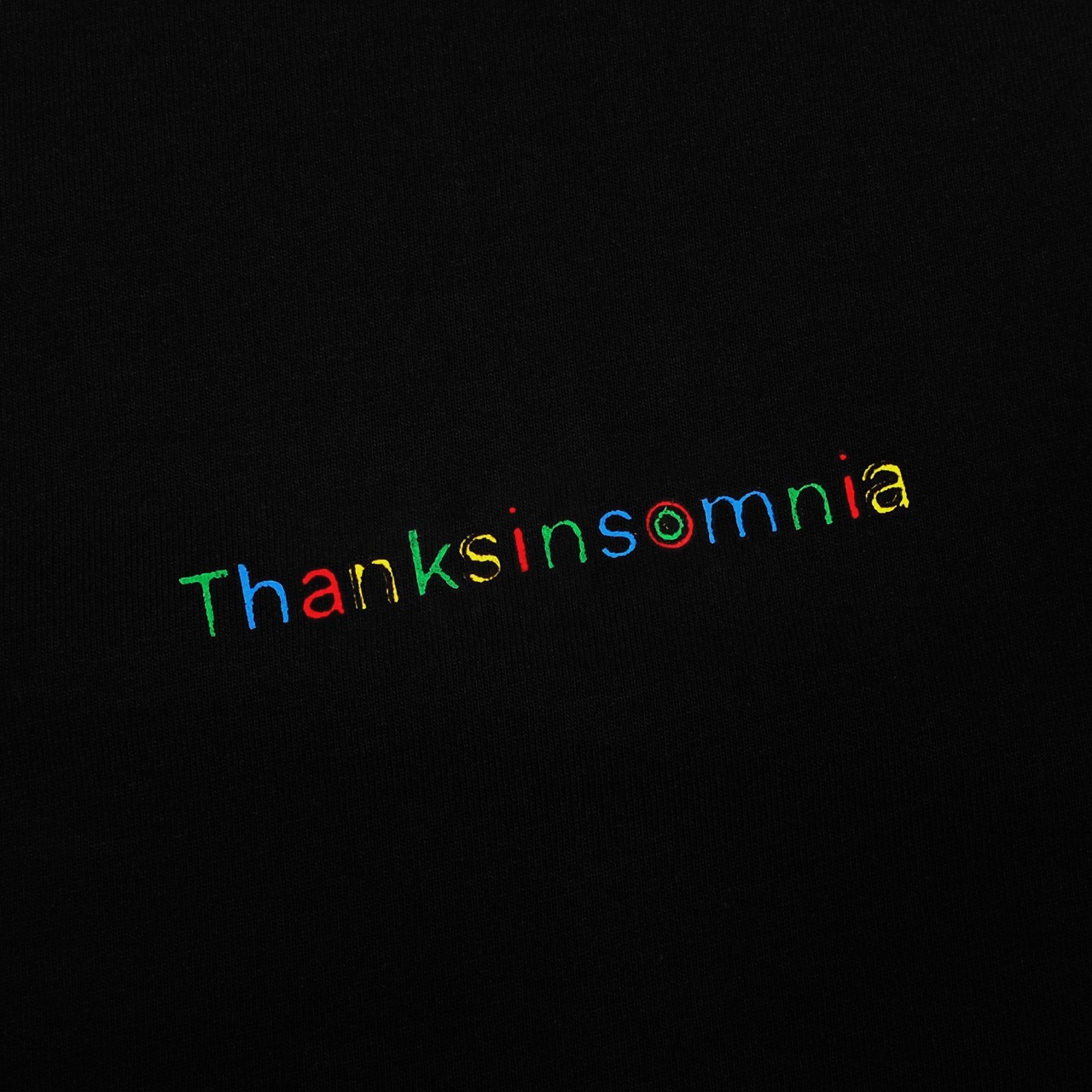 Tshirt Typo Venaya Black - Cotton 250 Gsm Thanksinsomnia