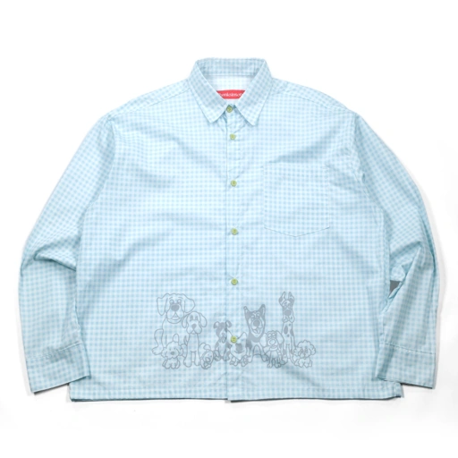 Image of 03 Long Shirt Nabella Check Icy Blue Thanksinsomnia