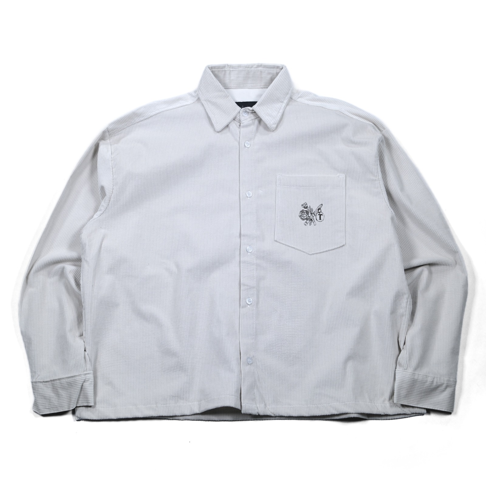 02 Long Shirt Kayla Corduroy Broken White Thanksinsomnia
