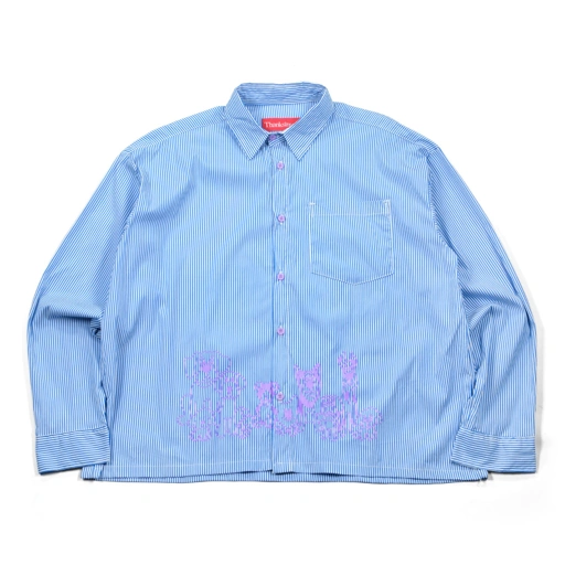 Image of 03 Long Shirt Nabella Striped Blue Thanksinsomnia