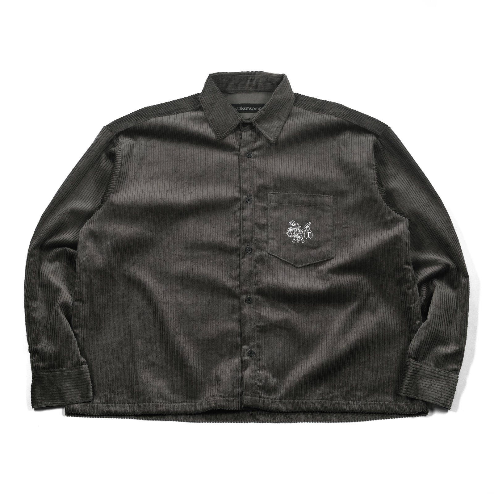 02 Long Shirt Kayla Corduroy Dark Grey Thanksinsomnia