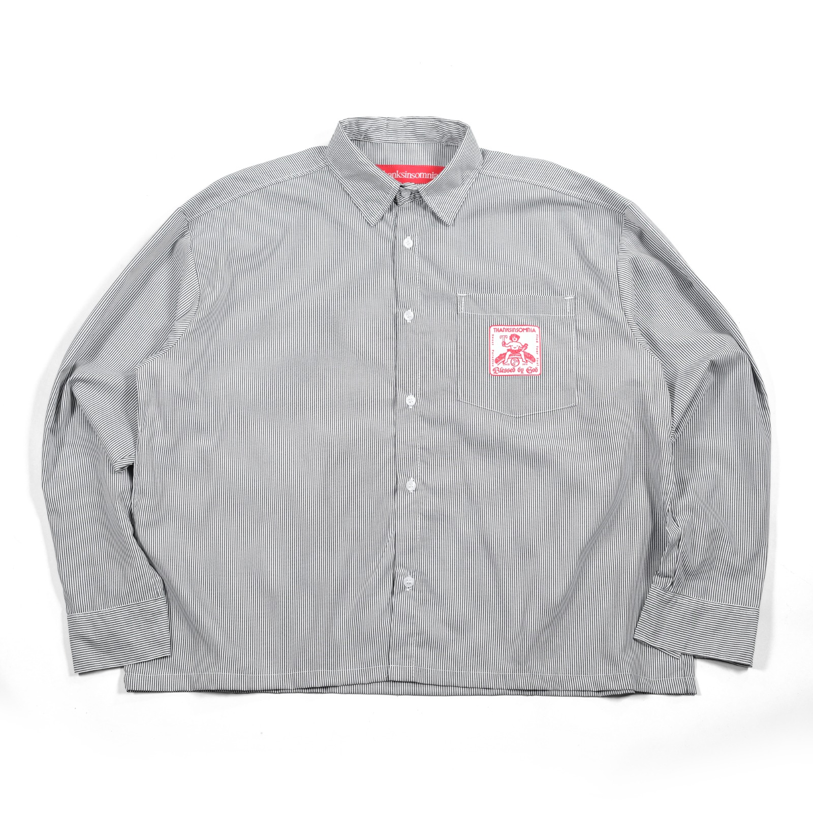 04 Long Shirt Terre Striped Grey Thanksinsomnia