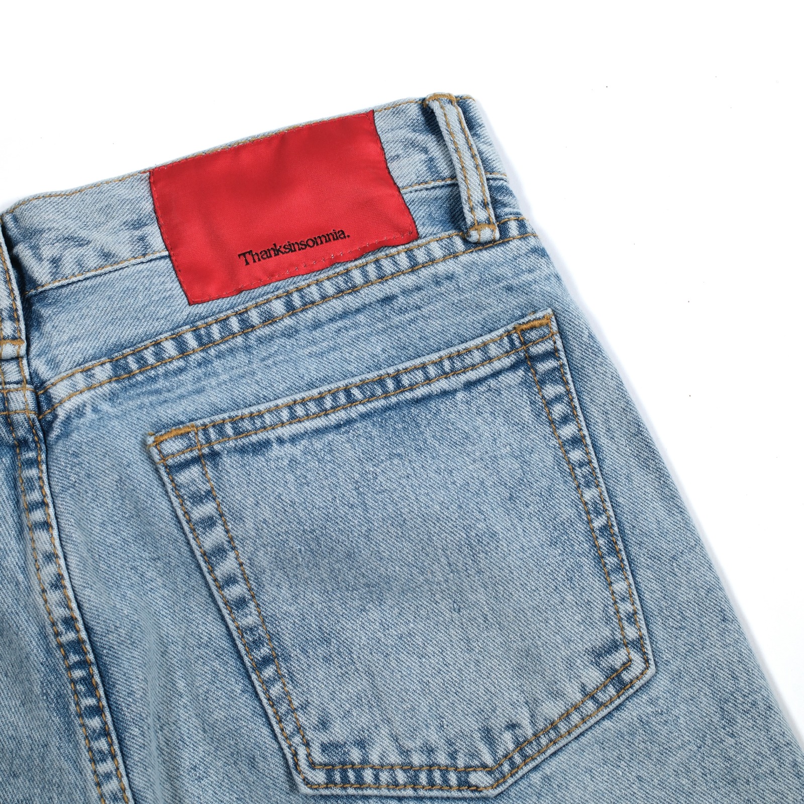 Denim Pants Meggy Embroidery Wash Blue Thanksinsomnia