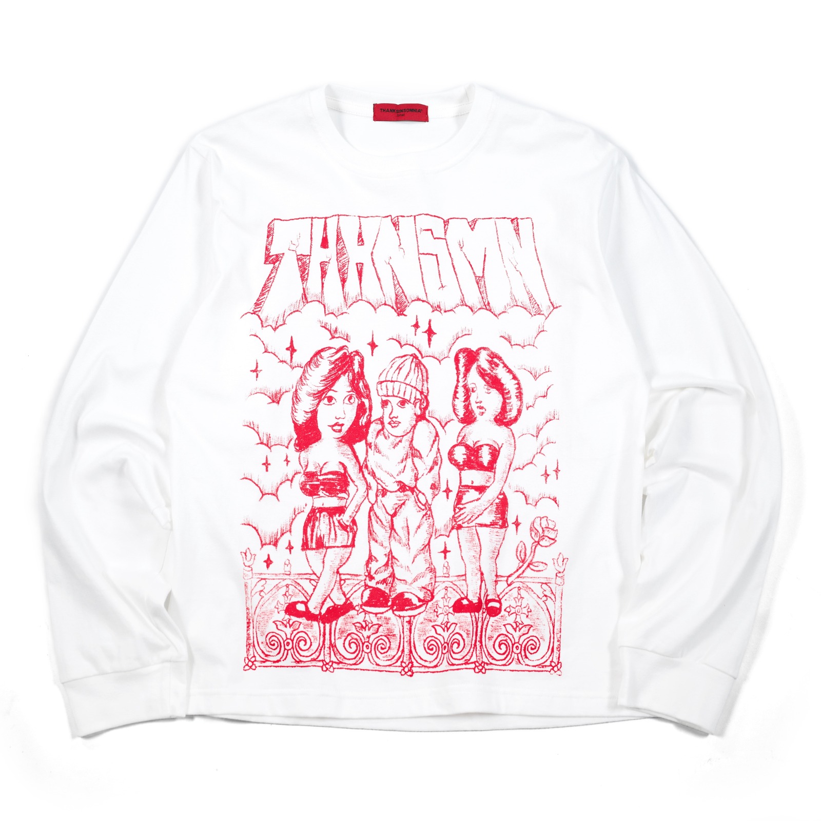Longsleeve Elinette White Thanksinsomnia