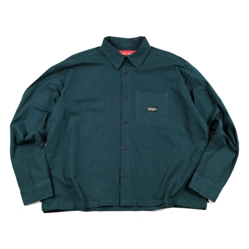 Image of 03 - Long Shirt Hemeline Dark Green Thanksinsomnia