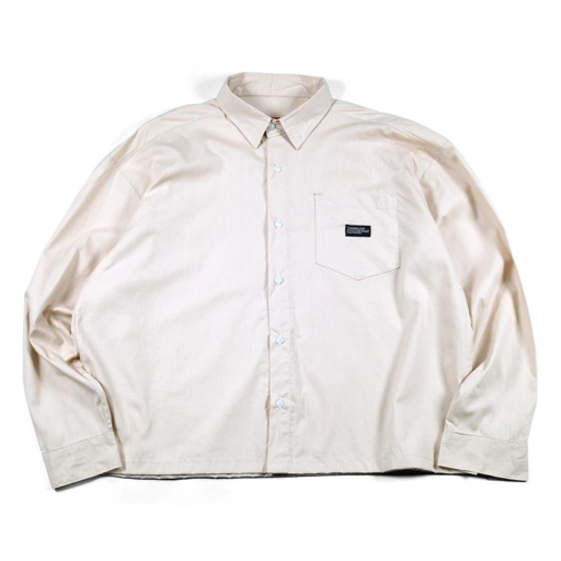 Image of 03 - Long Shirt Hemeline Beige Thanksinsomnia