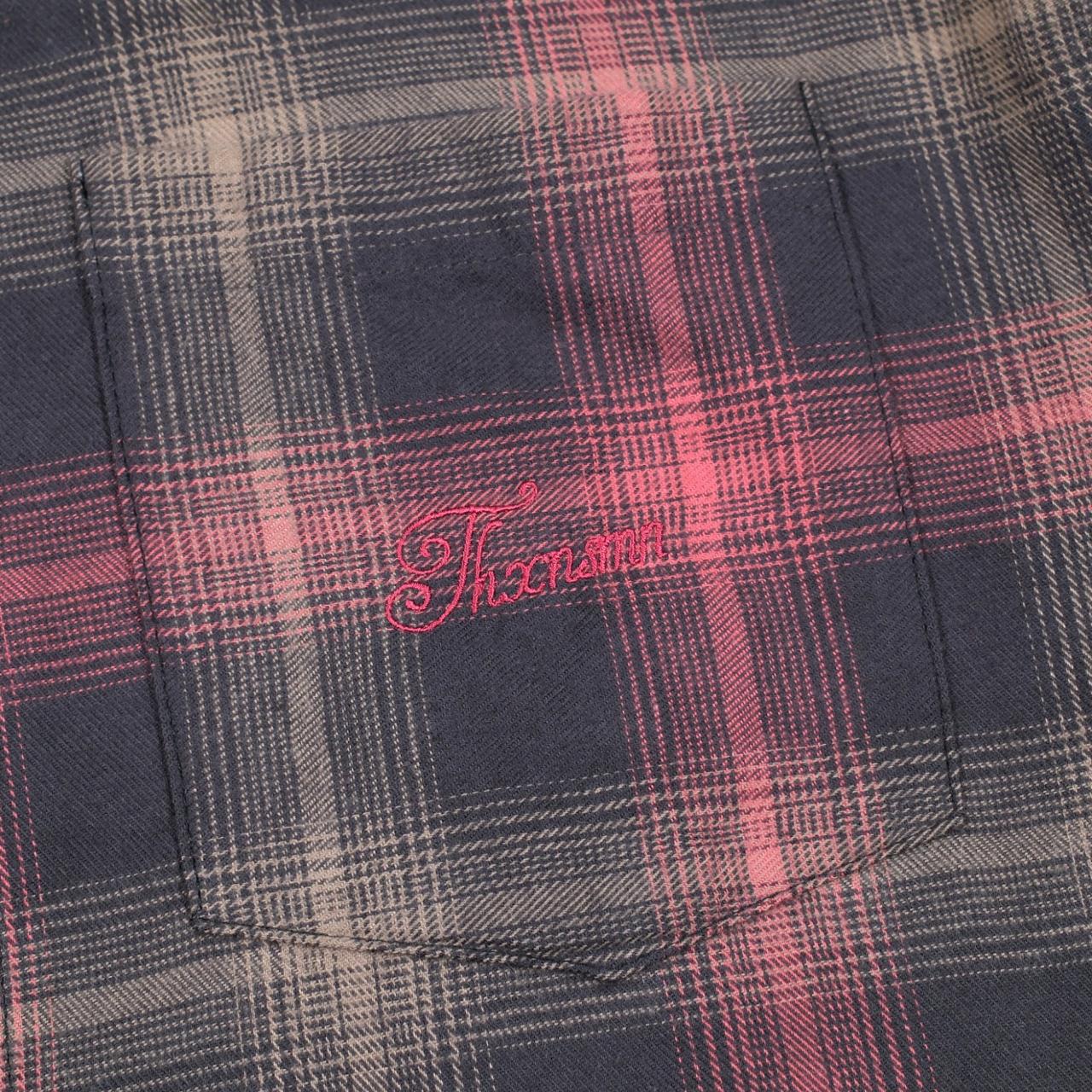 01 - Long Shirt Sherla Charcoal Red Check Thanksinsomnia