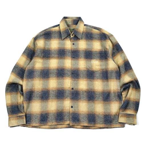 Image of 01 - Flannel Shirt Sherla Mustard Navy Check Thanksinsomnia