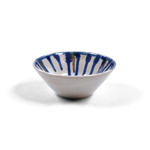 Ceramic Bowl Stella Blue Radial Drip Thanksinsomnia