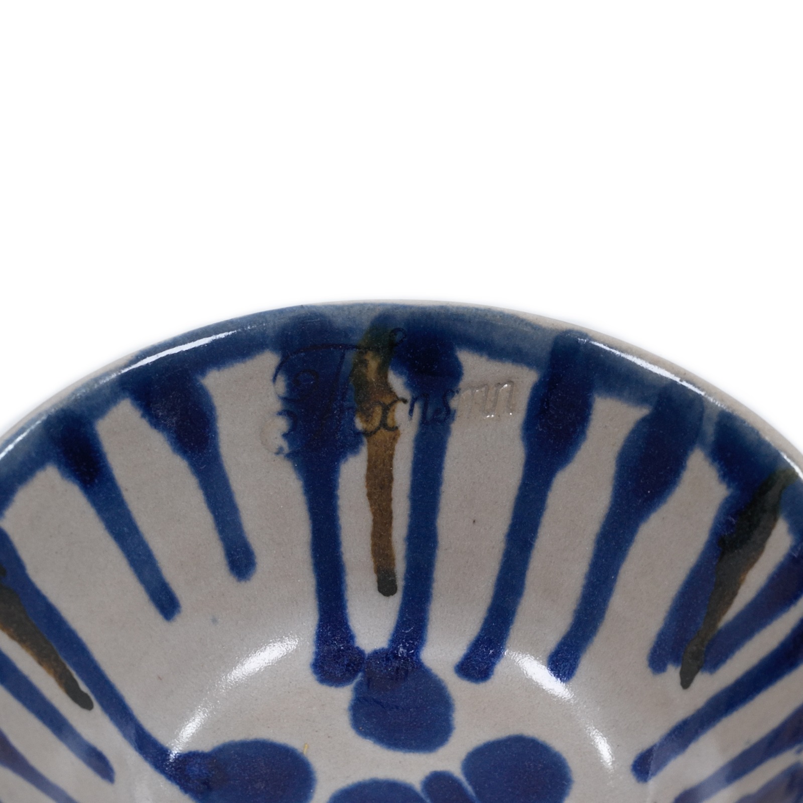 Ceramic Bowl Stella Blue Radial Drip Thanksinsomnia