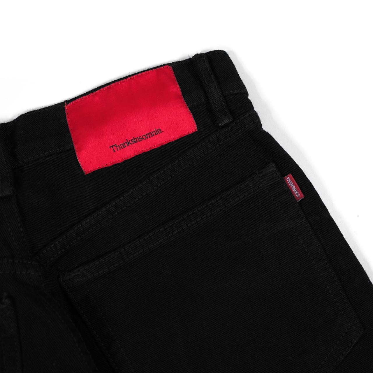 Denim Pants Delilla Plain Black Thanksinsomnia