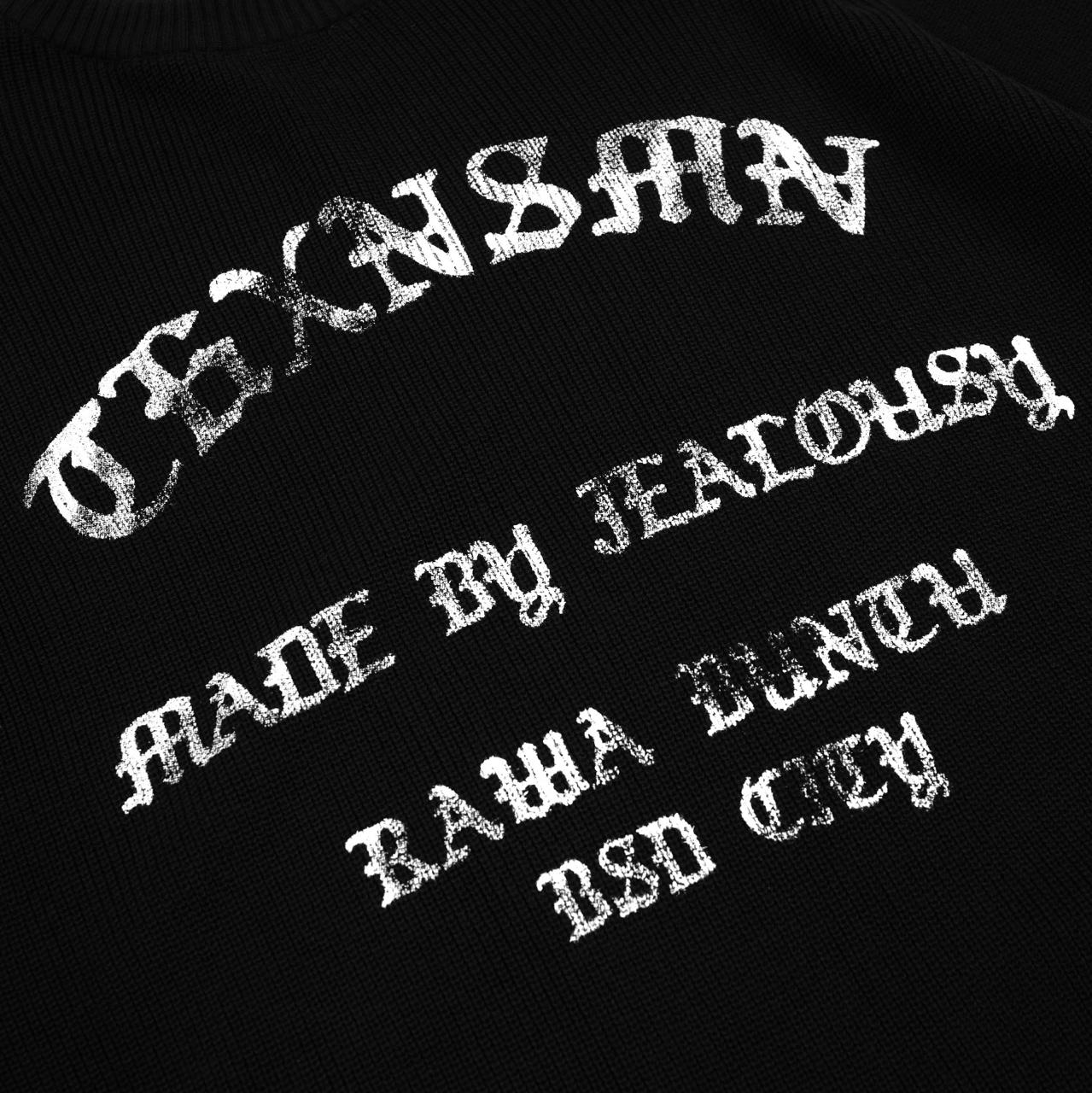 Sweater Levine Distressed Black Thanksinsomnia