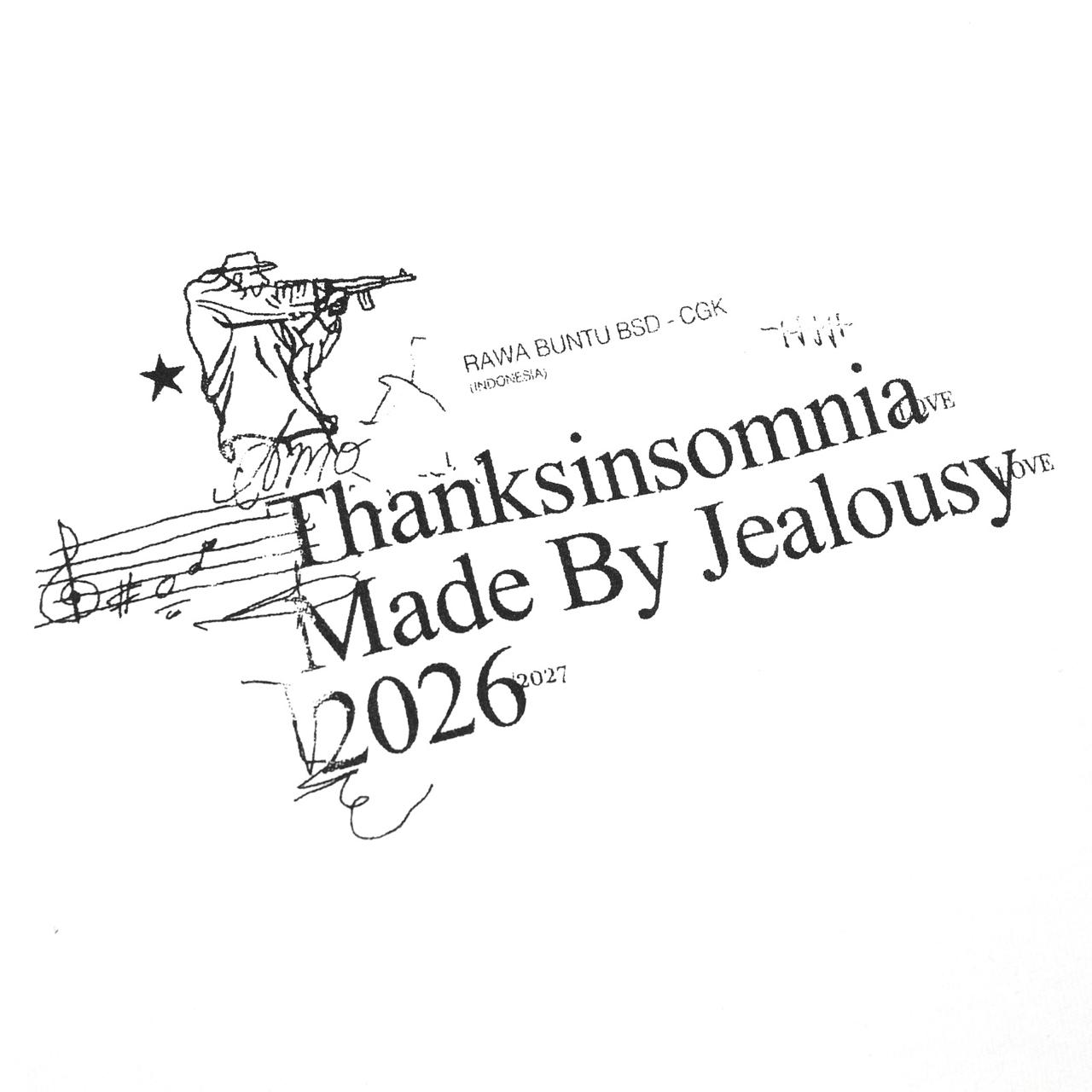 Tshirt Typo Quilla White Thanksinsomnia