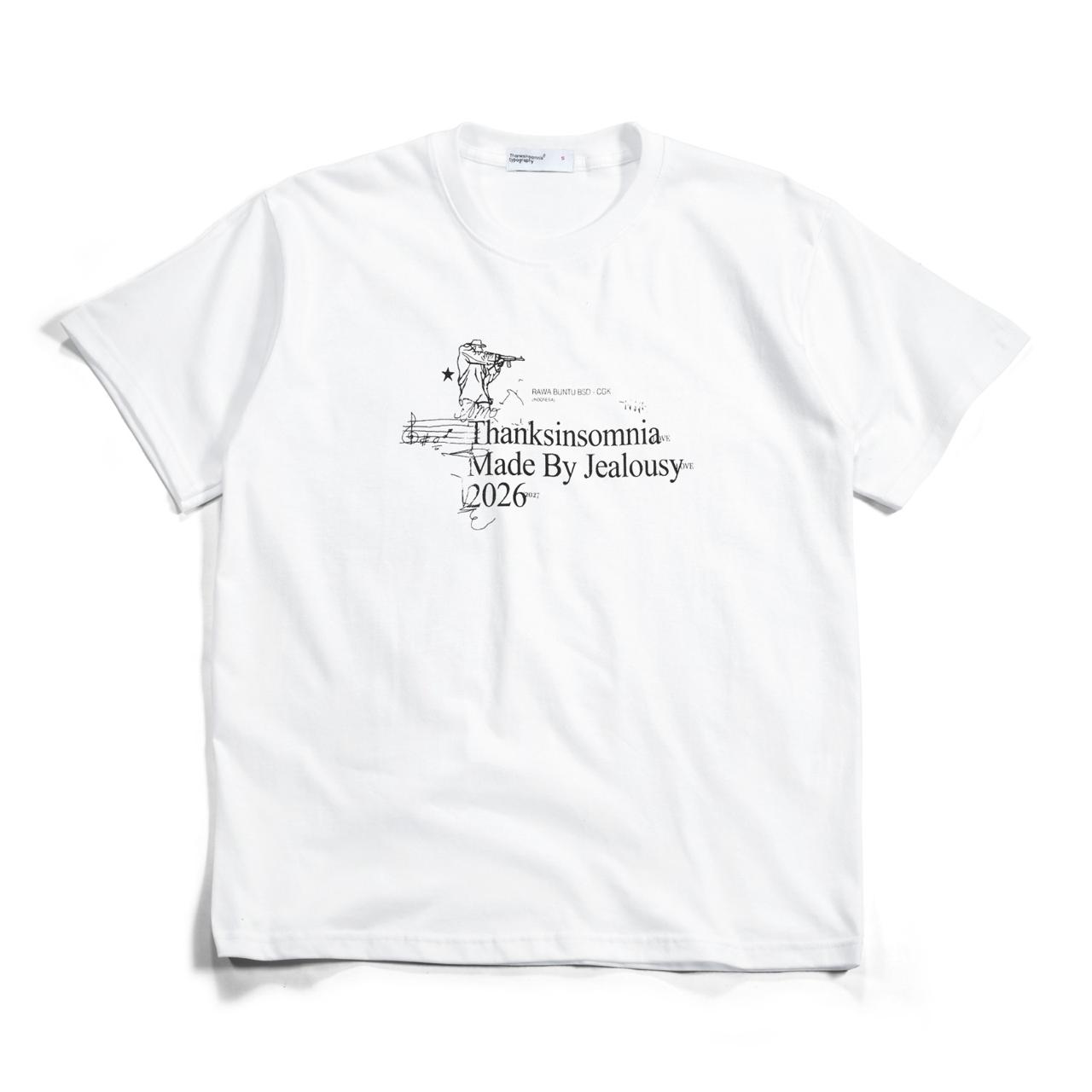 Tshirt Typo Quilla White Thanksinsomnia