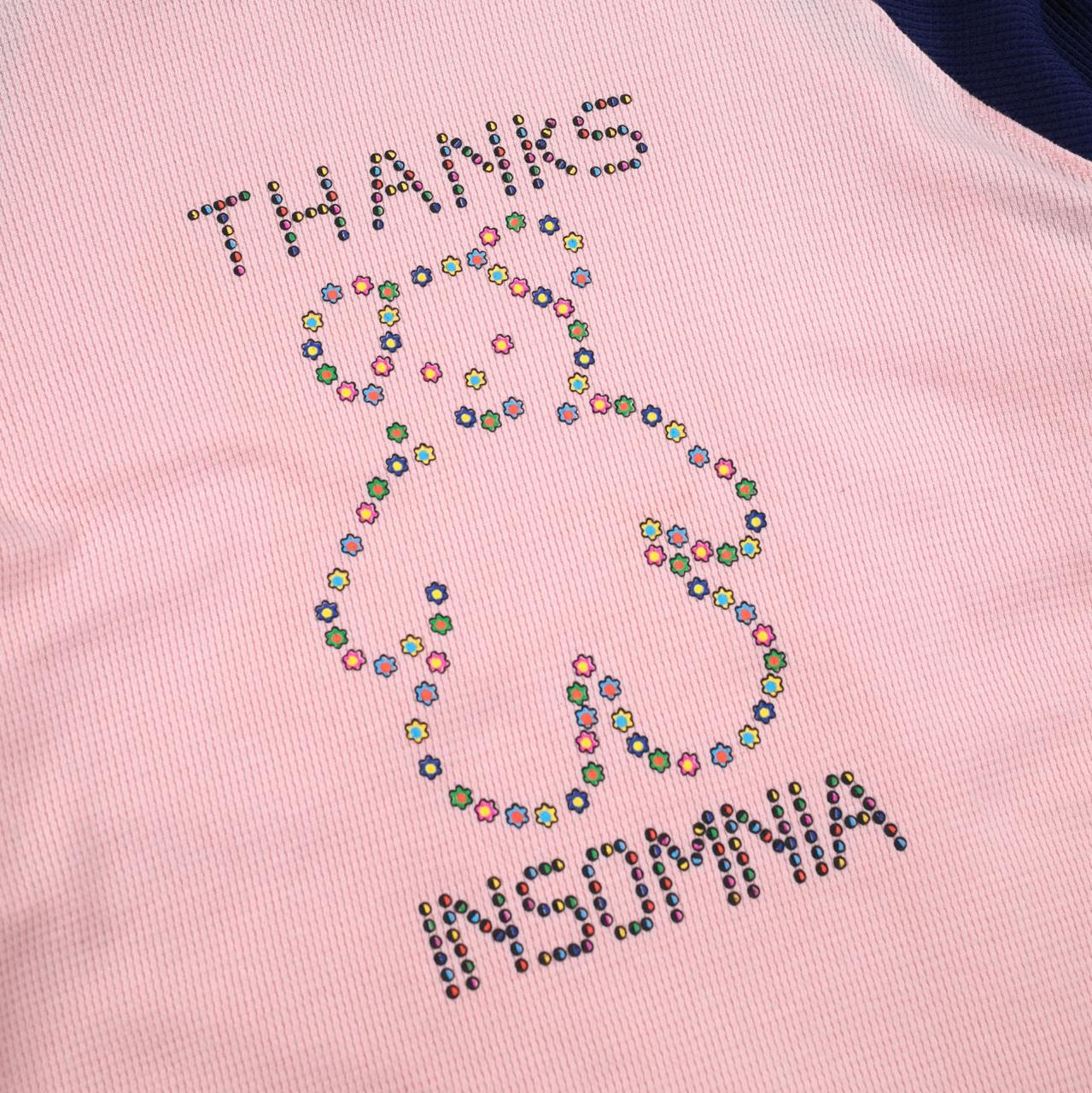 Raglan Longsleeve Lucia Pink Navy Thanksinsomnia