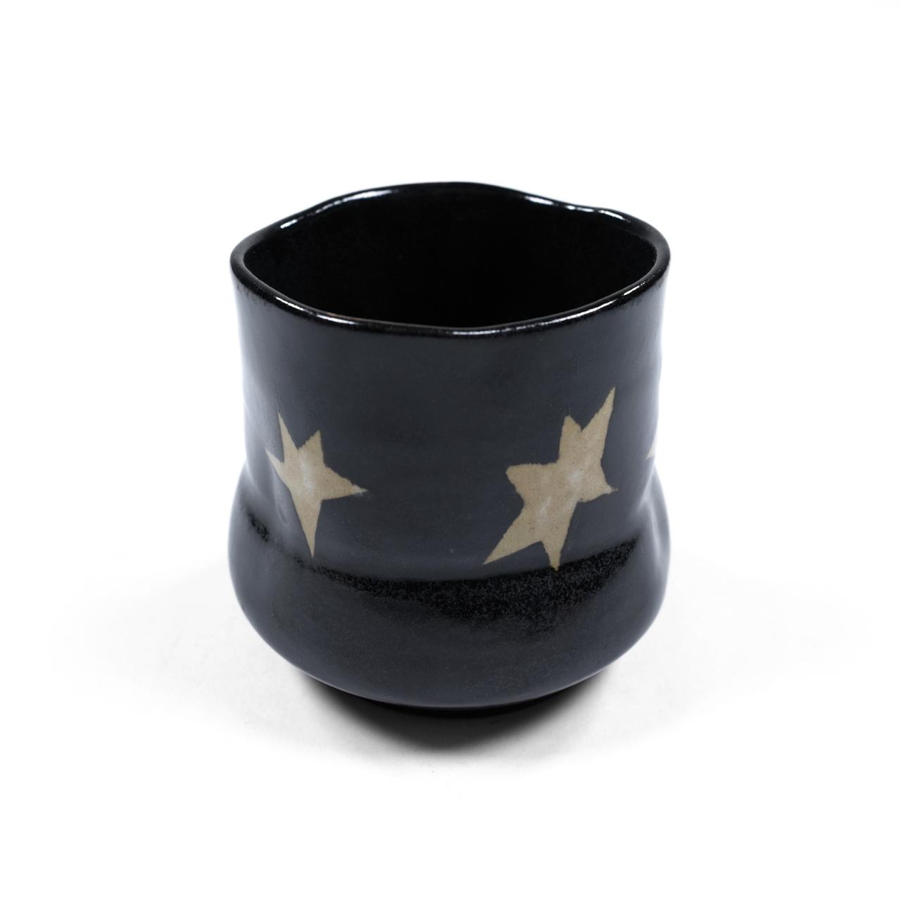 Ceramic Cup Blaze Black Star Pattern Thanksinsomnia