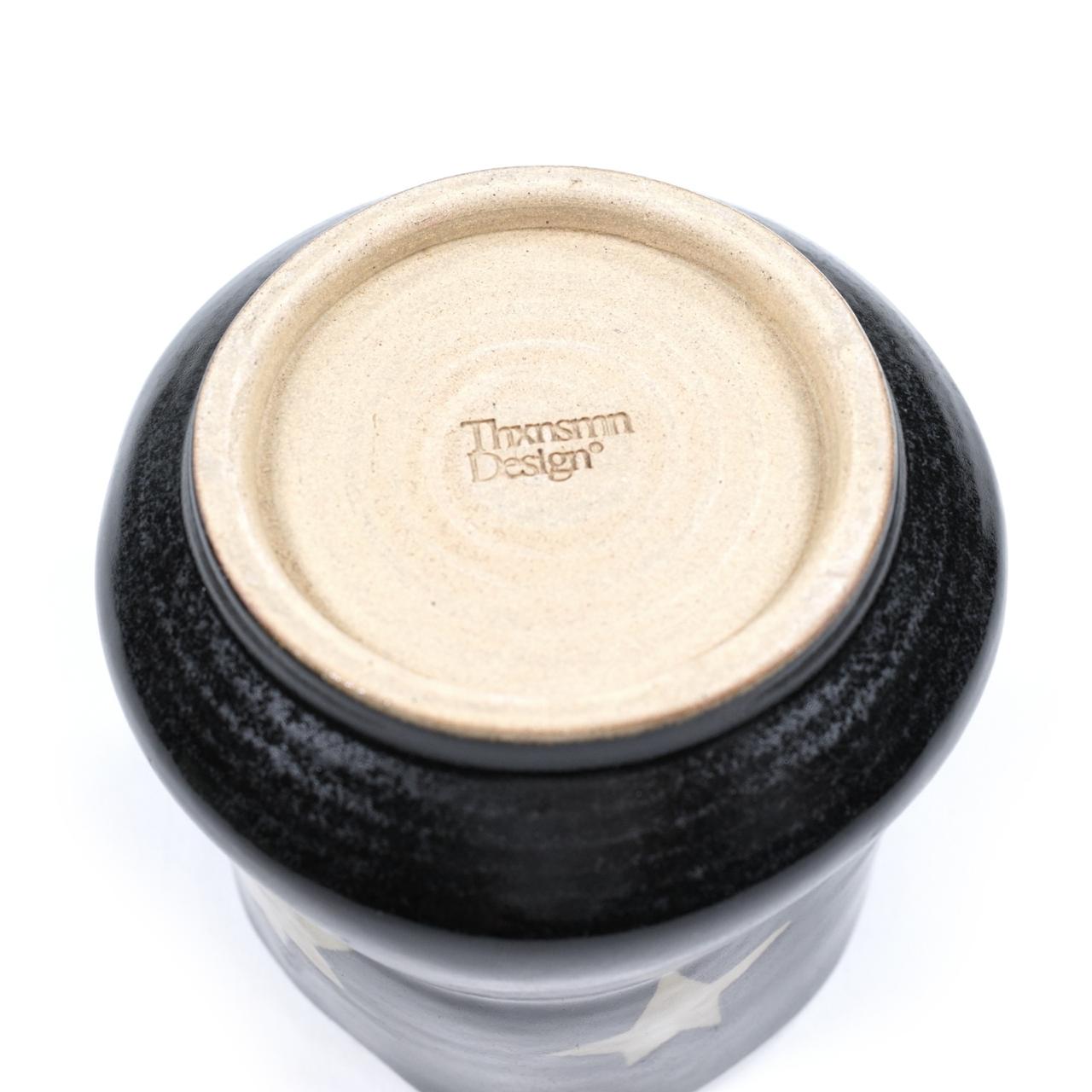 Ceramic Cup Blaze Black Star Pattern Thanksinsomnia