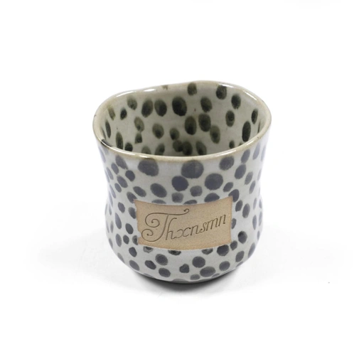 Ceramic Cup Cellia Grey Dot Thanksinsomnia