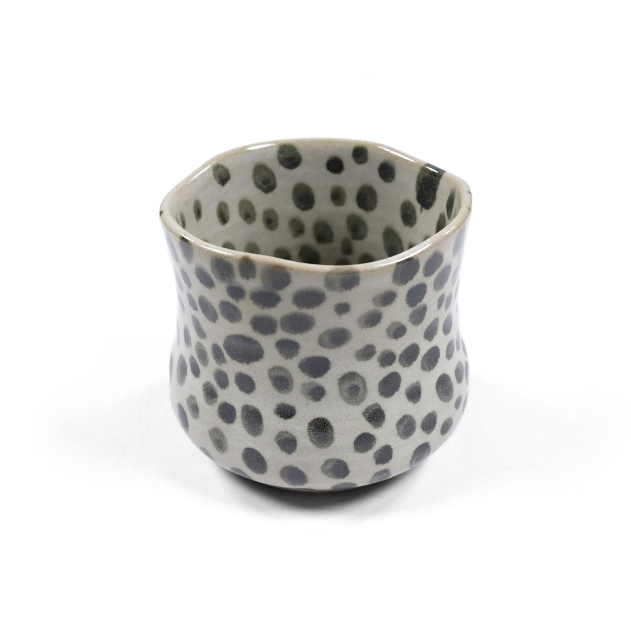 Ceramic Cup Cellia Grey Dot Thanksinsomnia