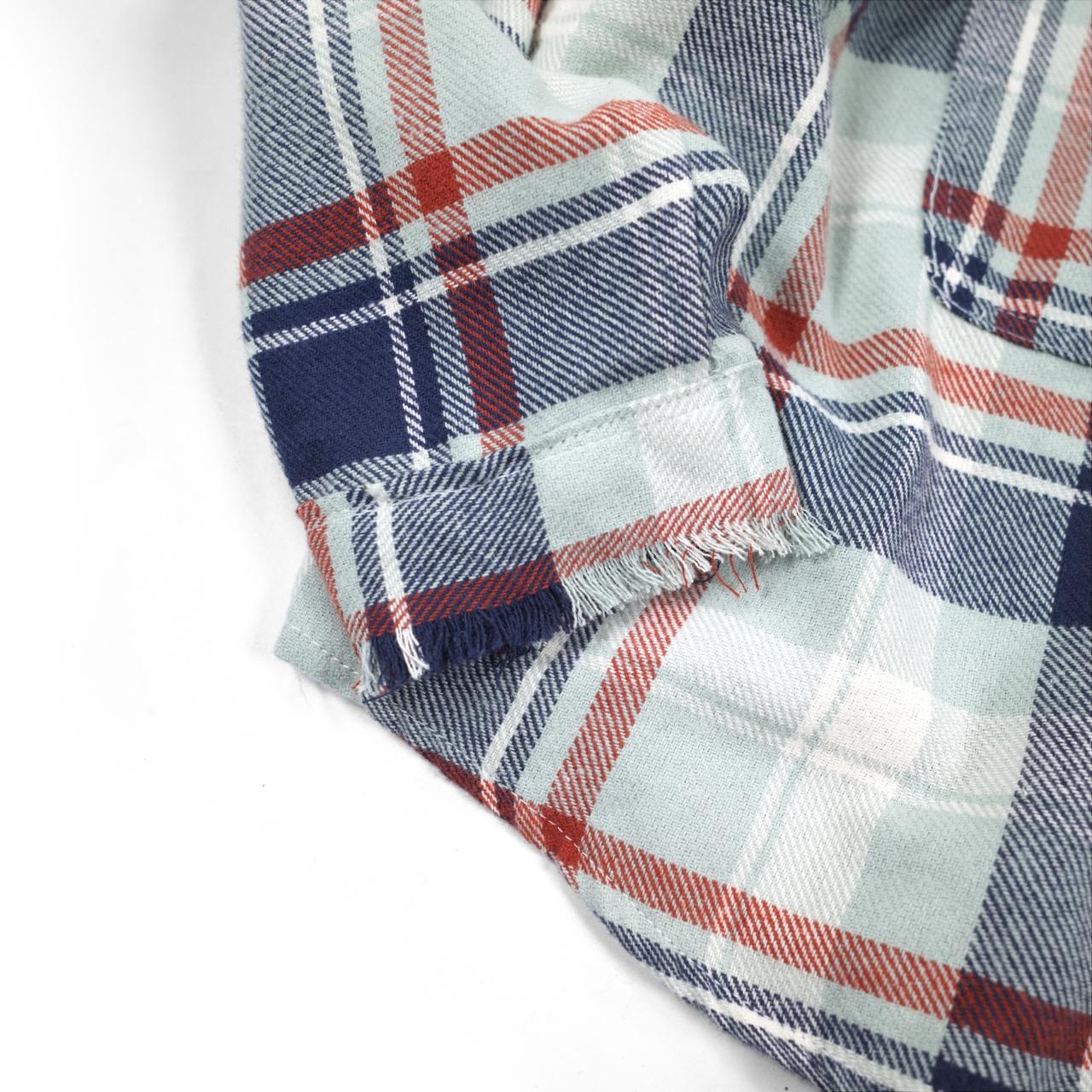 04 - Oversized Flannel Shirt Thamyra Navy Red Plaid Thanksinsomnia