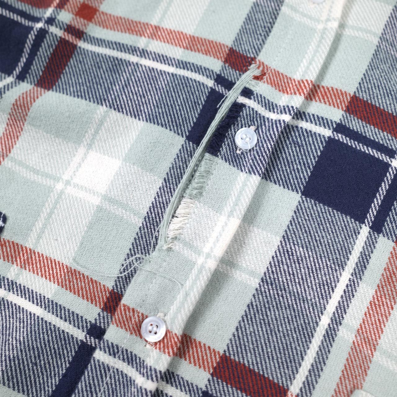 04 - Oversized Flannel Shirt Thamyra Navy Red Plaid Thanksinsomnia