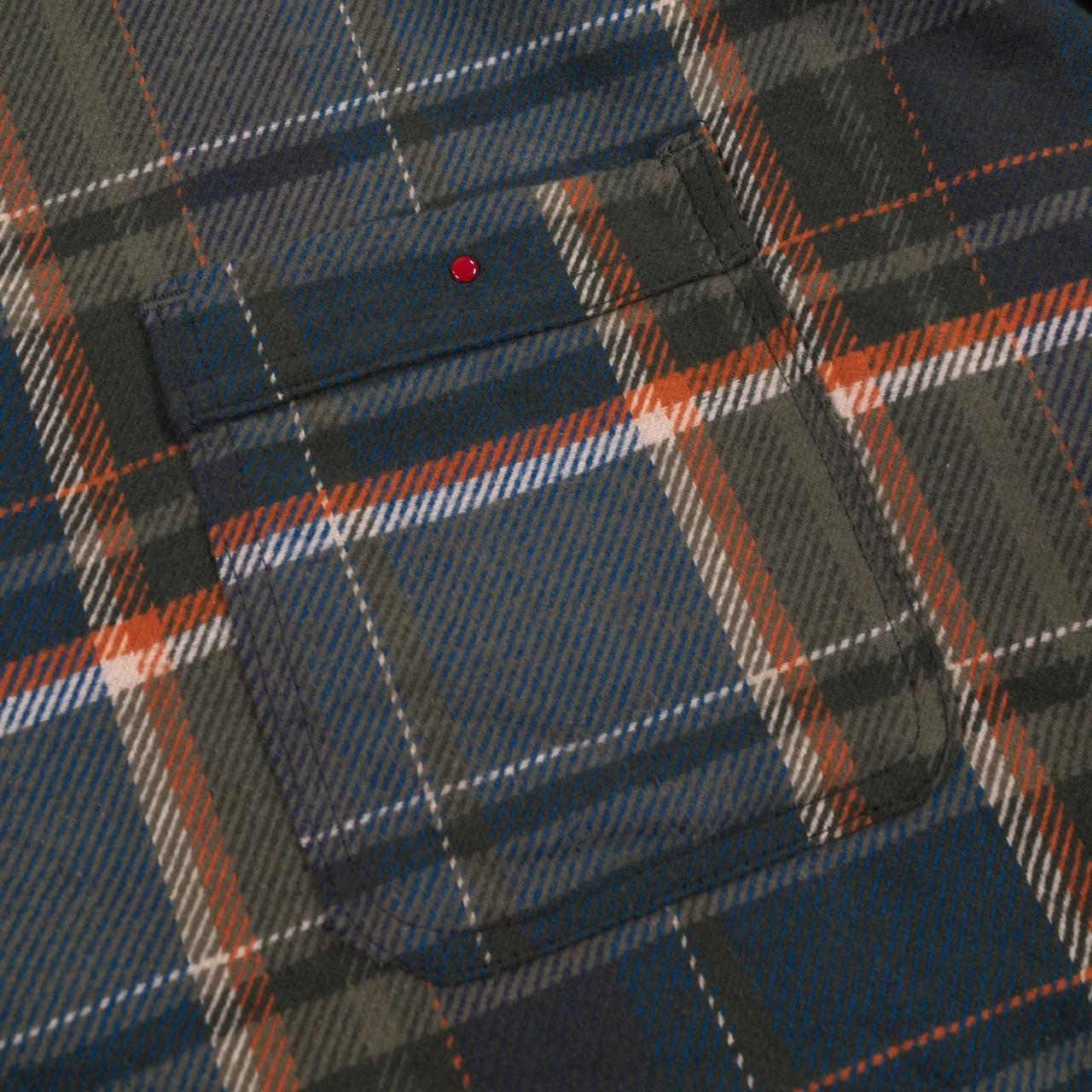 04 - Oversized Flannel Shirt Thamyra Dark Green Brown Plaid Thanksinsomnia