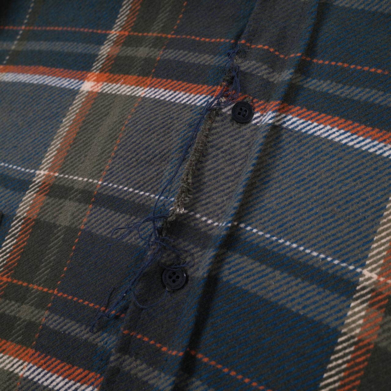 04 - Oversized Flannel Shirt Thamyra Dark Green Brown Plaid Thanksinsomnia