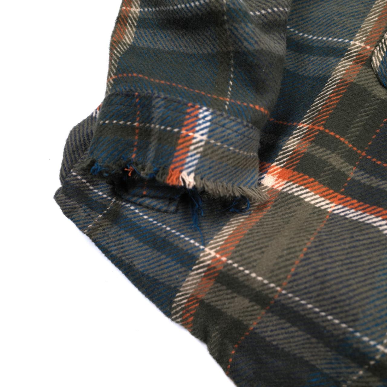 04 - Oversized Flannel Shirt Thamyra Dark Green Brown Plaid Thanksinsomnia