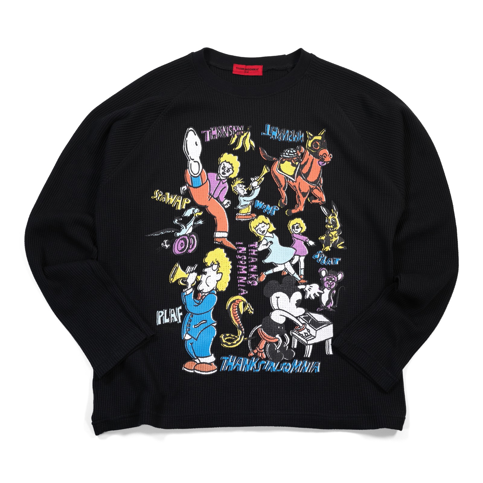 Raglan Longsleeve Keona Black Thanksinsomnia