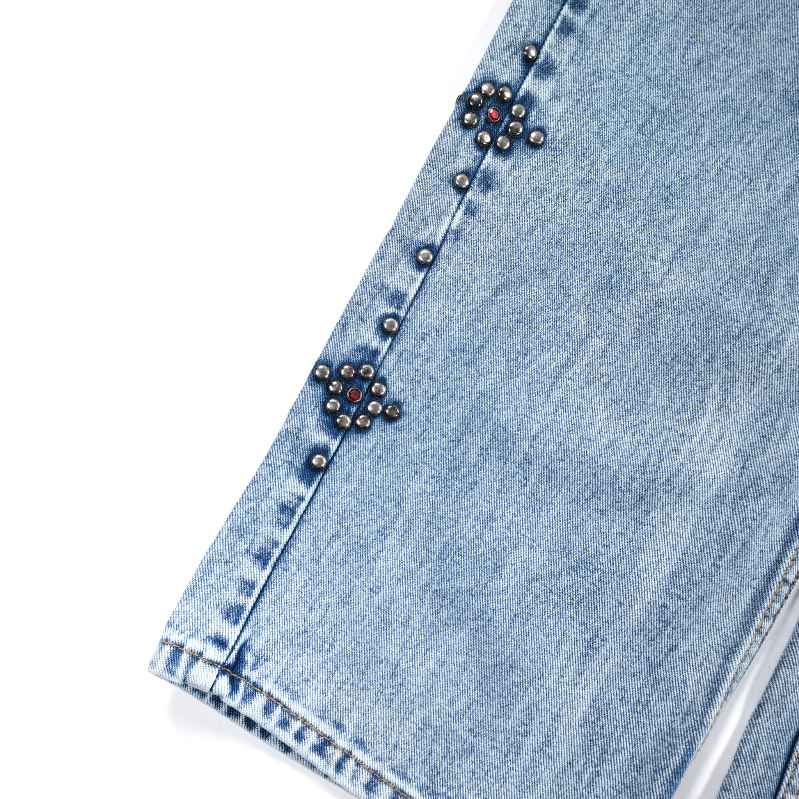 Denim Pants Diletta Studded Light Blue Thanksinsomnia