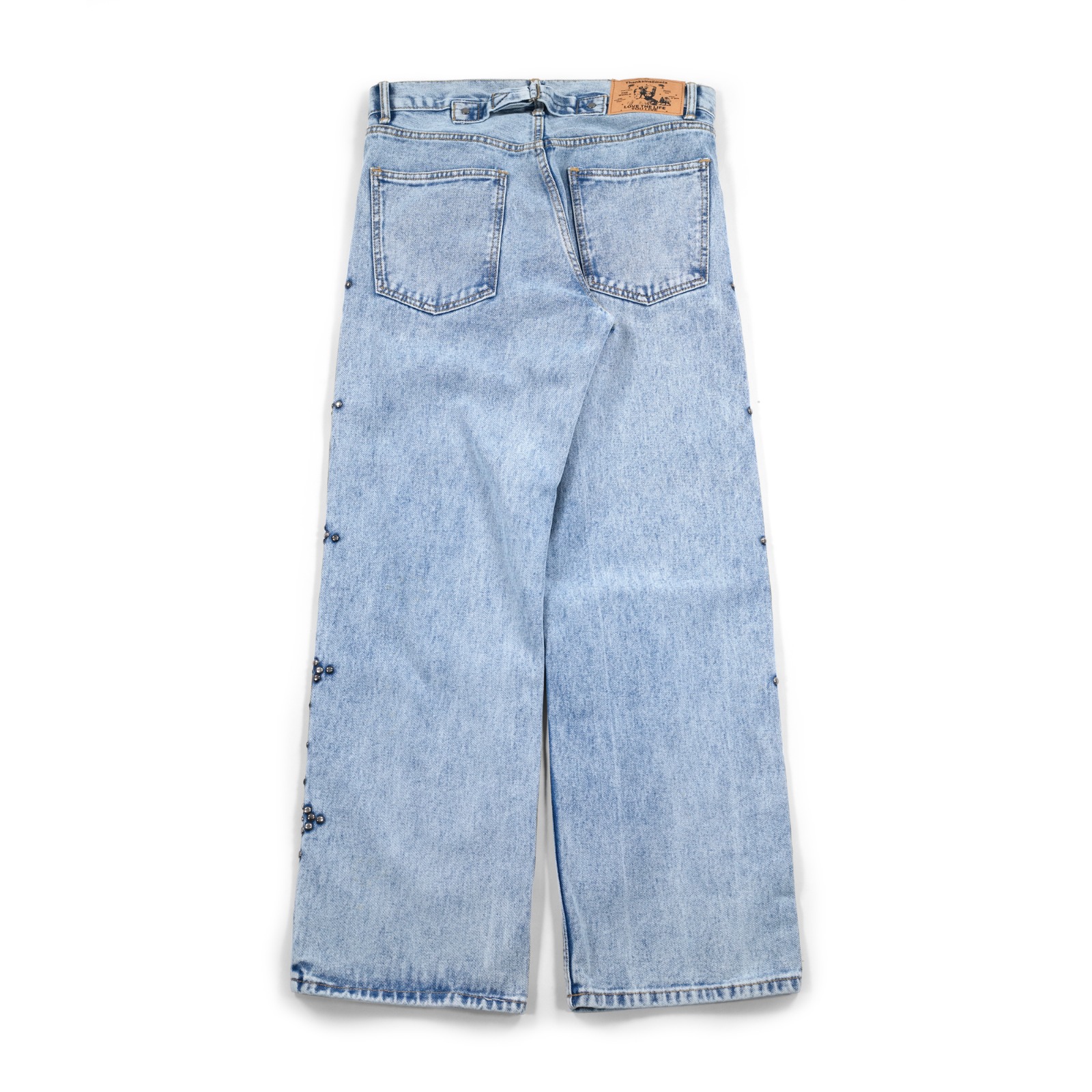 Denim Pants Diletta Studded Light Blue Thanksinsomnia