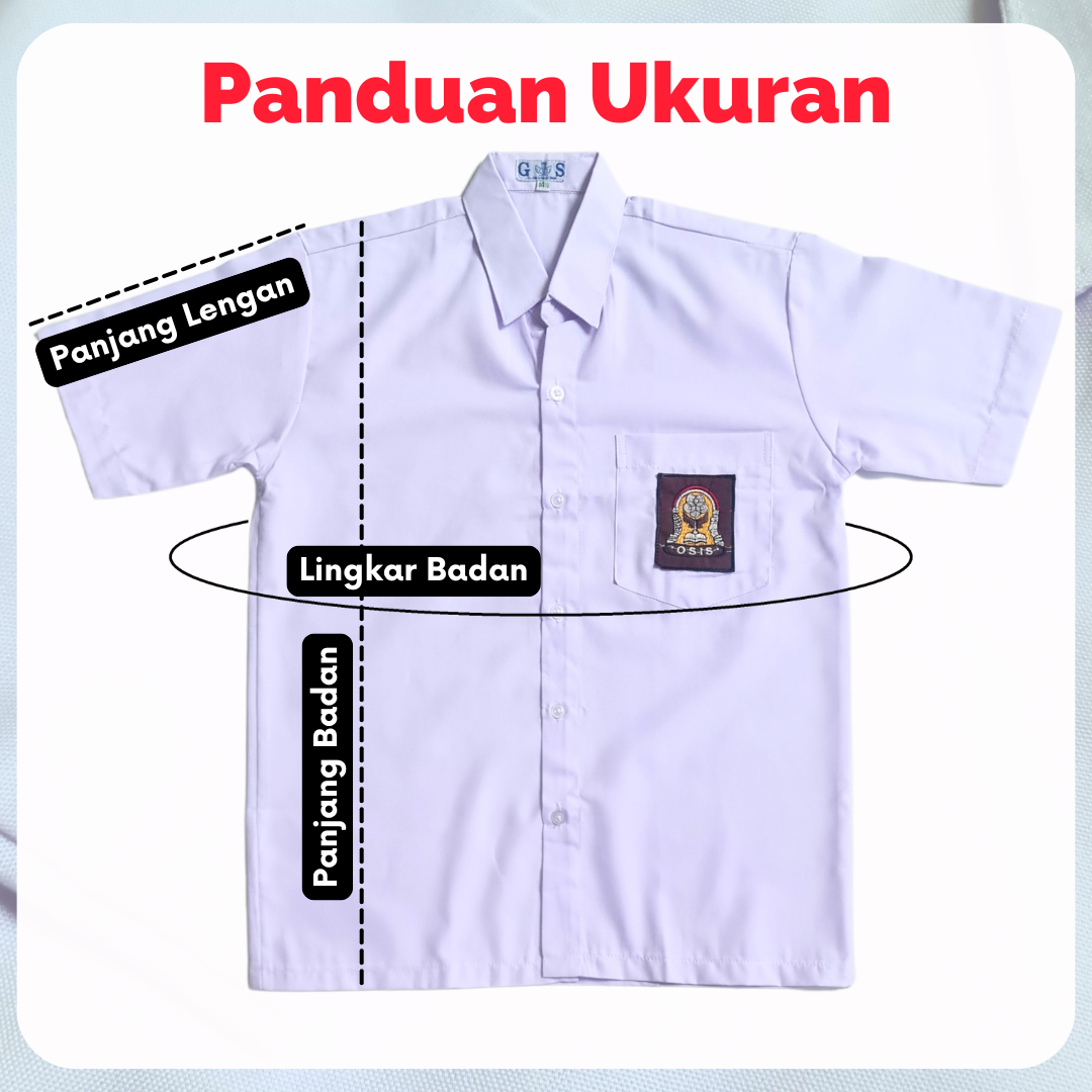 Baju Putih SMA Lengan Pendek Lengan Panjang
