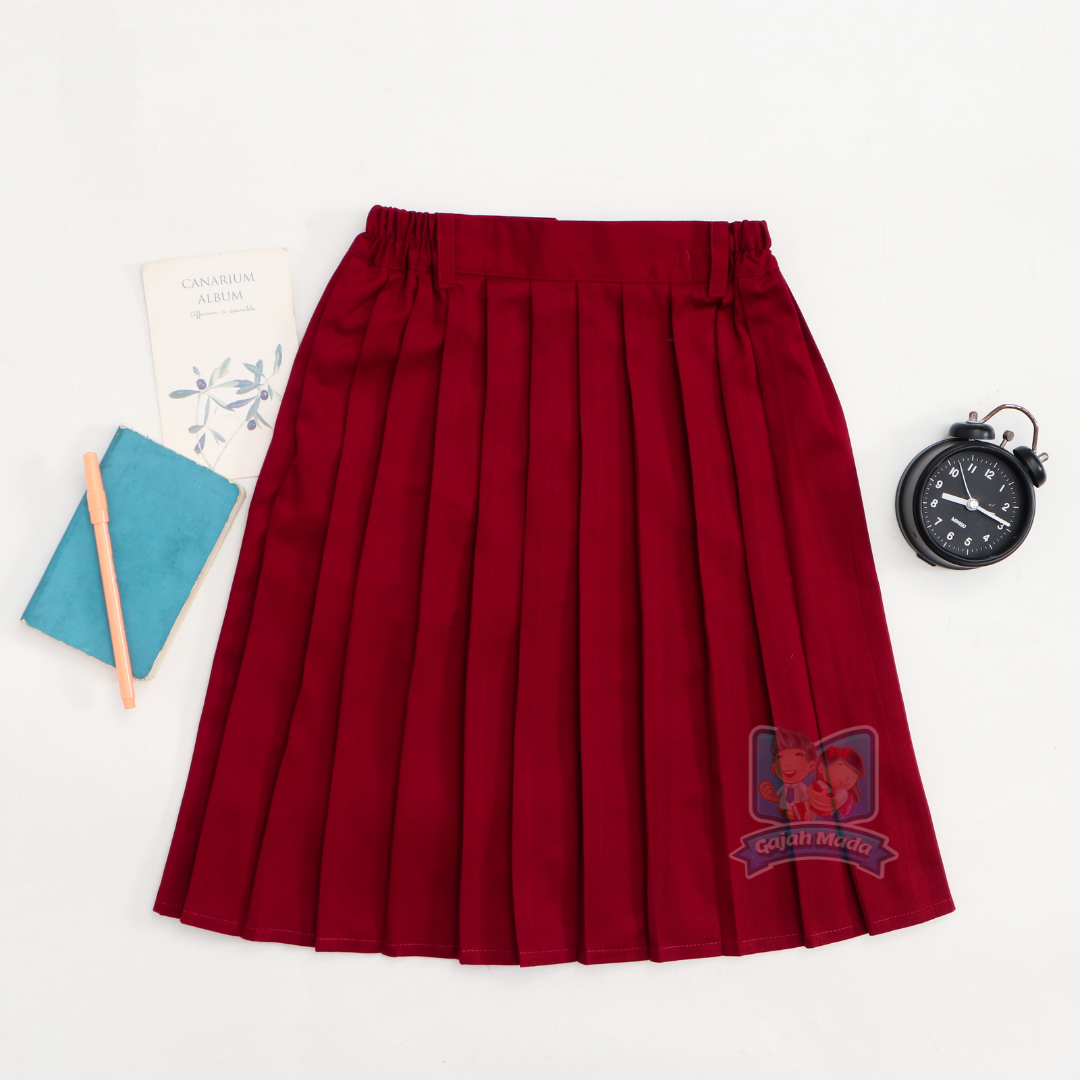 Rok Pendek Rempel SD Merah Maroon