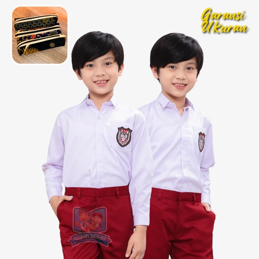 Image of Baju Putih SD Premium Lengan Panjang