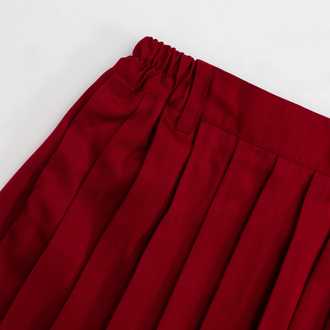 Rok Panjang Rempel SD Merah Maroon