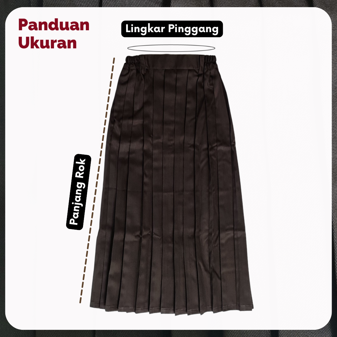 Rok Panjang Rempel SD Coklat Pramuka