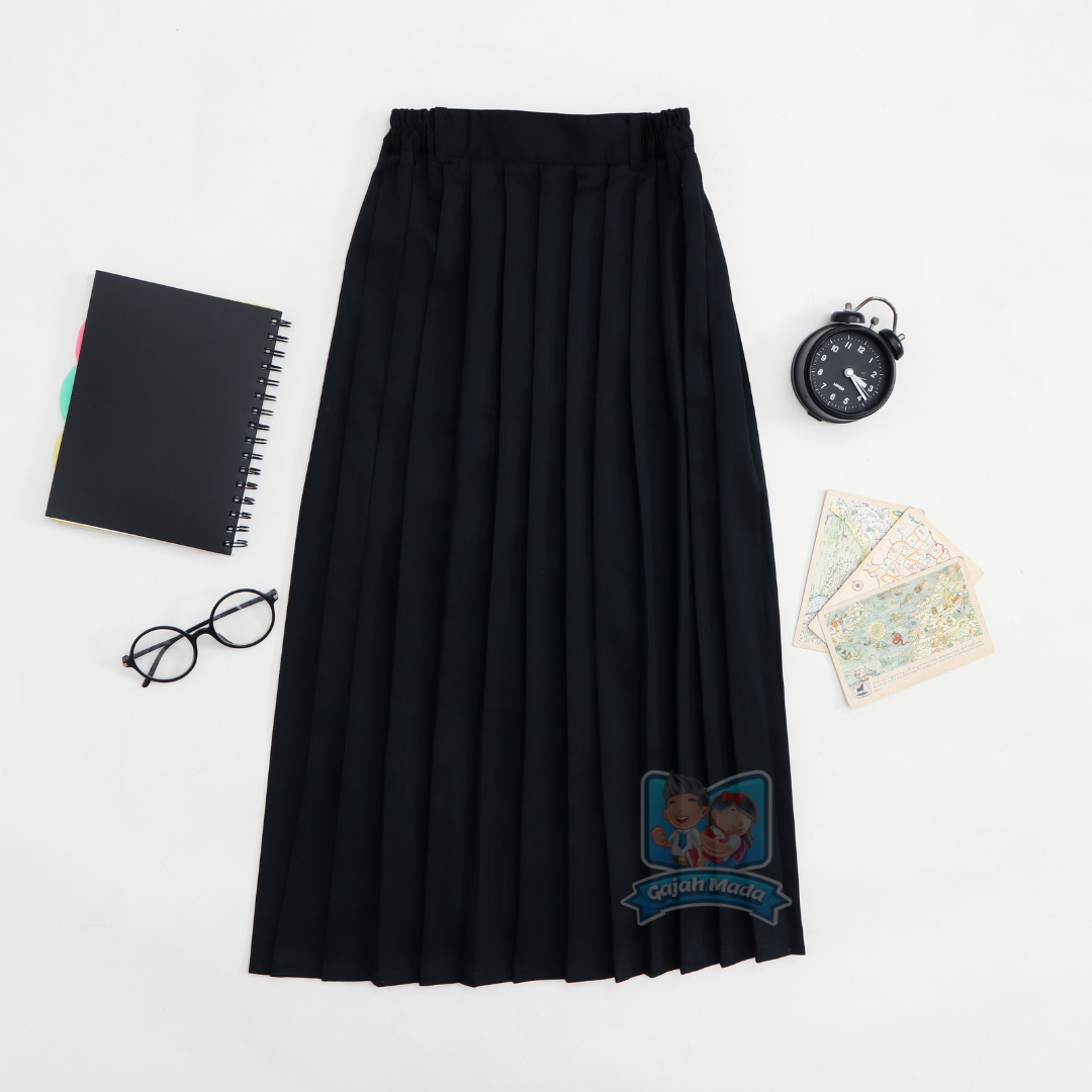 Rok Panjang Rempel SD Hitam