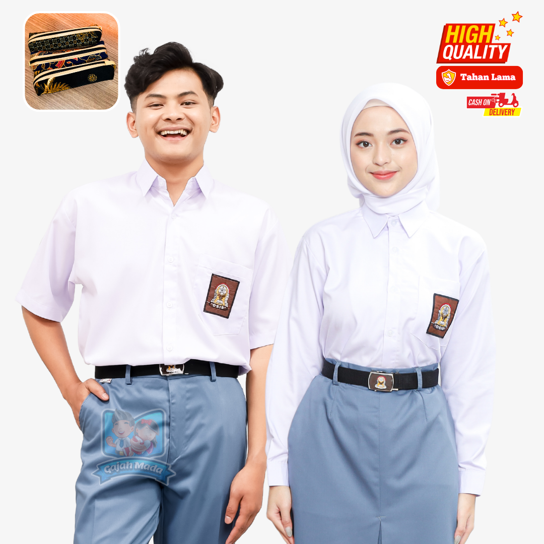 Baju Putih SMA Lengan Pendek Lengan Panjang