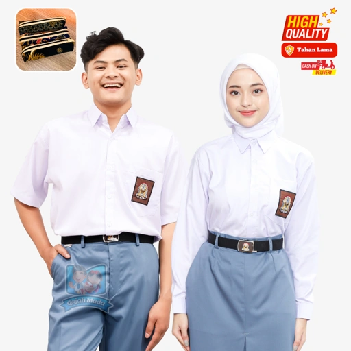 Baju Putih SMA Lengan Pendek Lengan Panjang