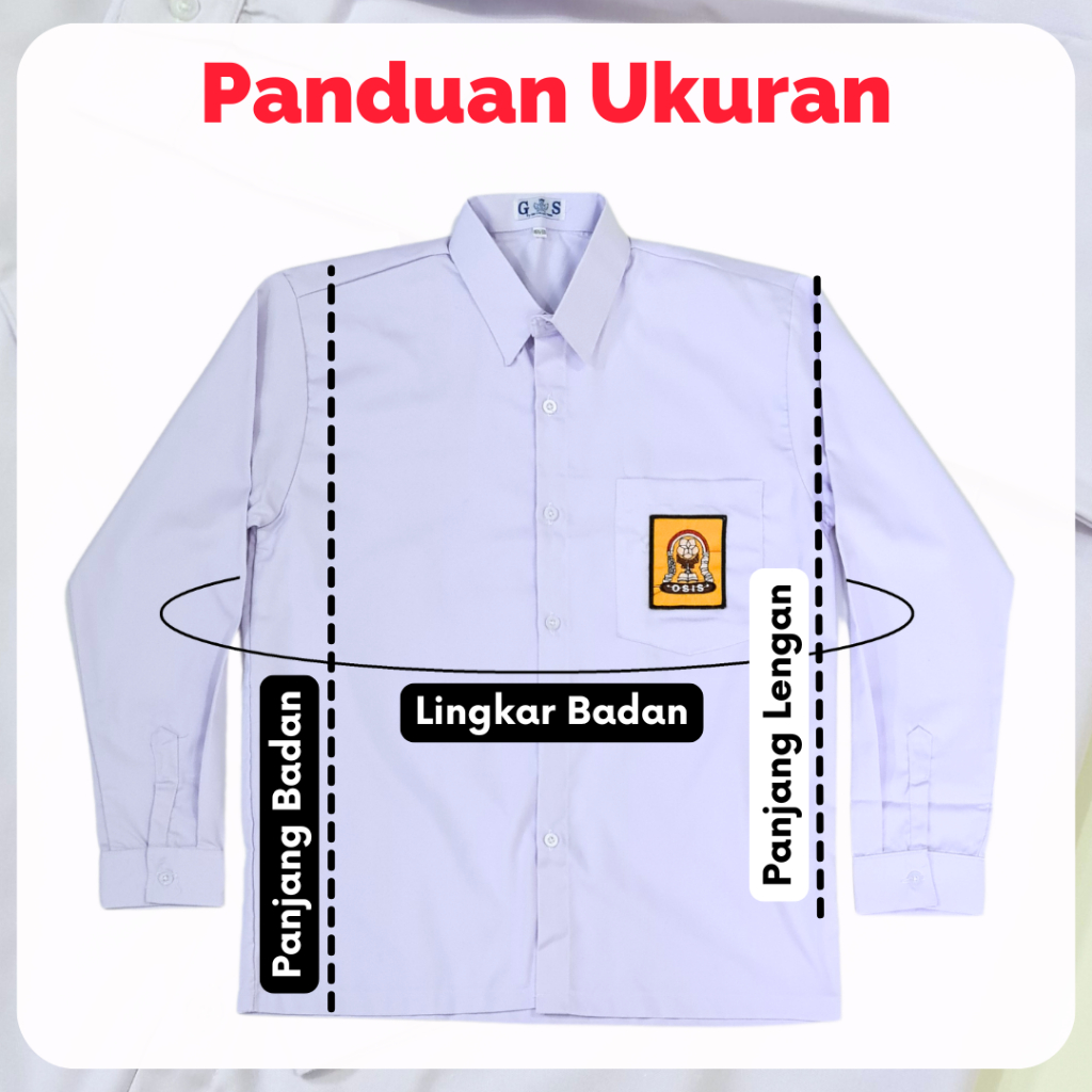 Baju Putih SMP Lengan Panjang