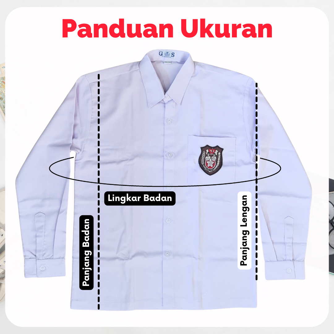 Baju Putih SD Lengan Panjang