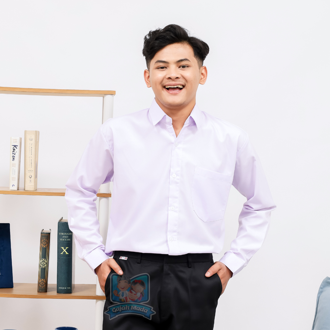 Baju Putih Polos SD SMP SMA Lengan Panjang