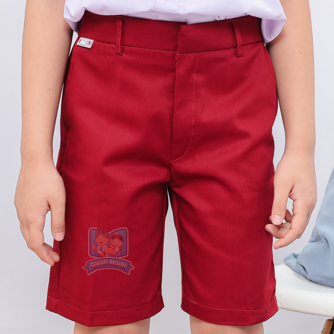 Celana Pendek SD Merah Maroon