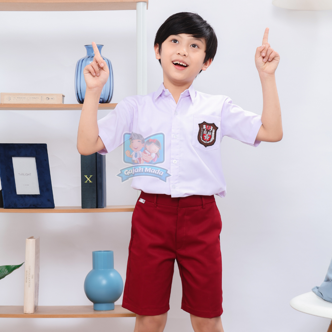 Celana Pendek SD Merah Maroon