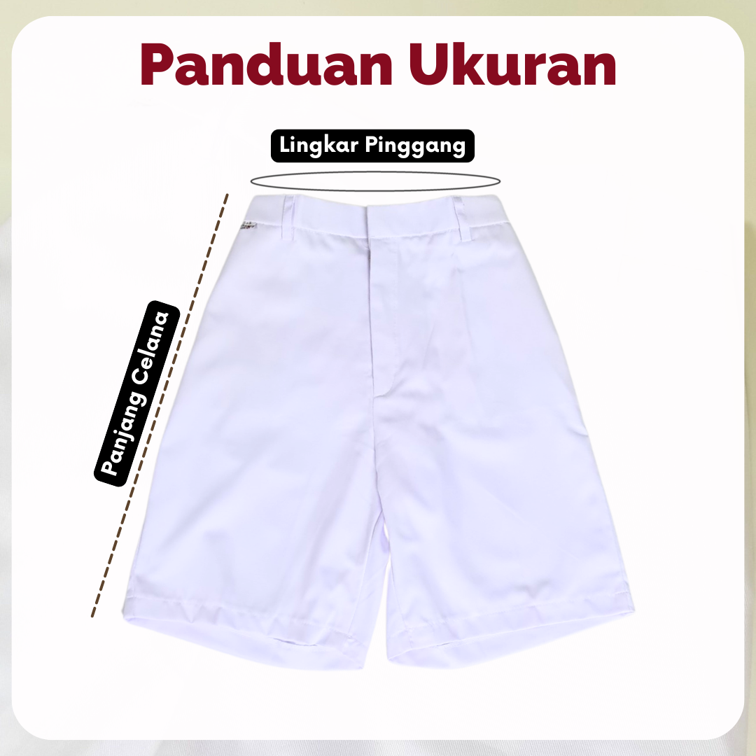 Celana Pendek SD Putih